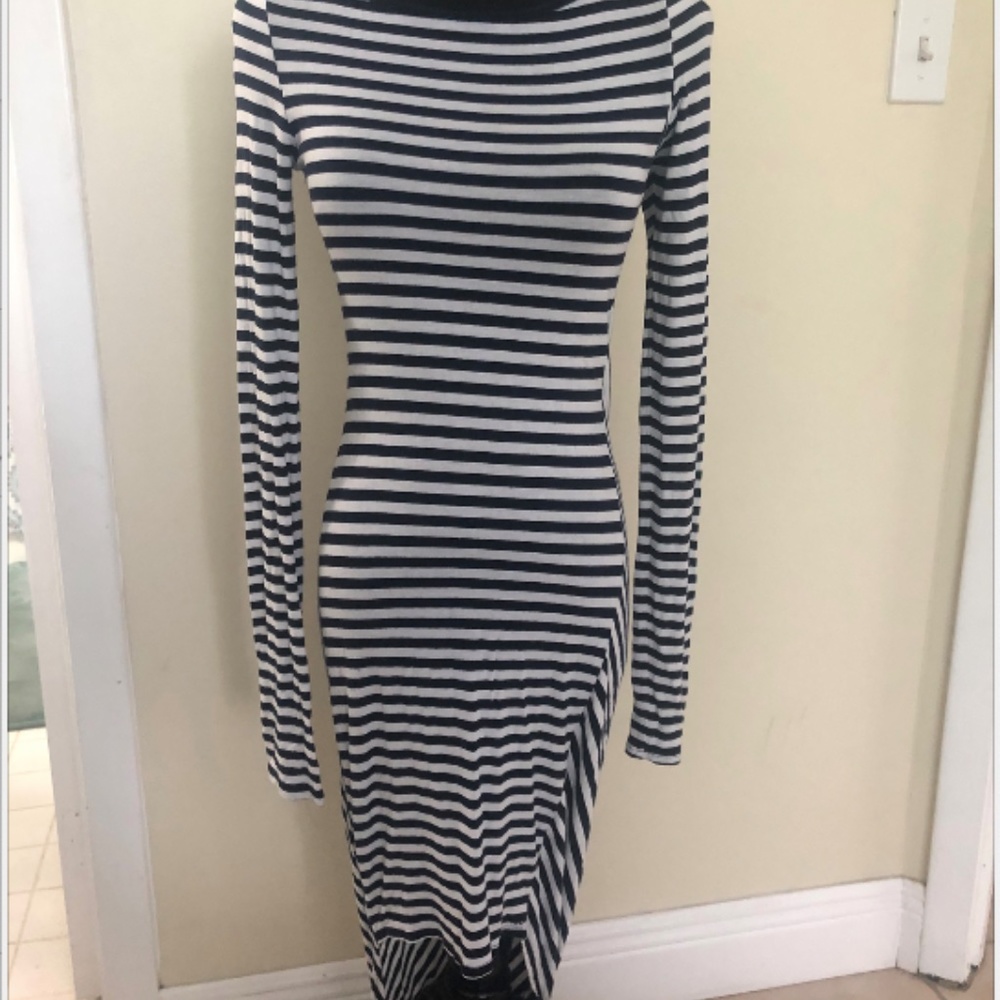 Elizabeth and James Striped Claudia High Low Hem